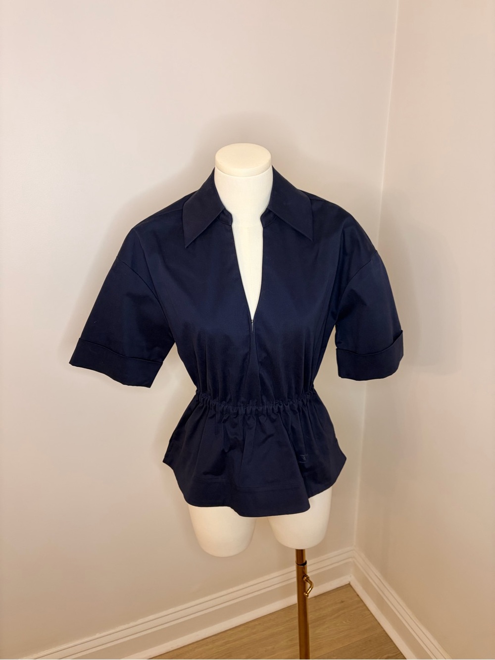 STAUD Bristol Top In Navy Size XS - Picture 2 of 11